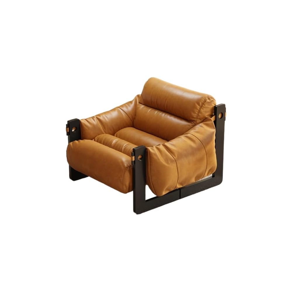 Vintage-Inspired Comfort Recliner with Ergonomic Design (Grey Pale Skin [Walnut Legs])