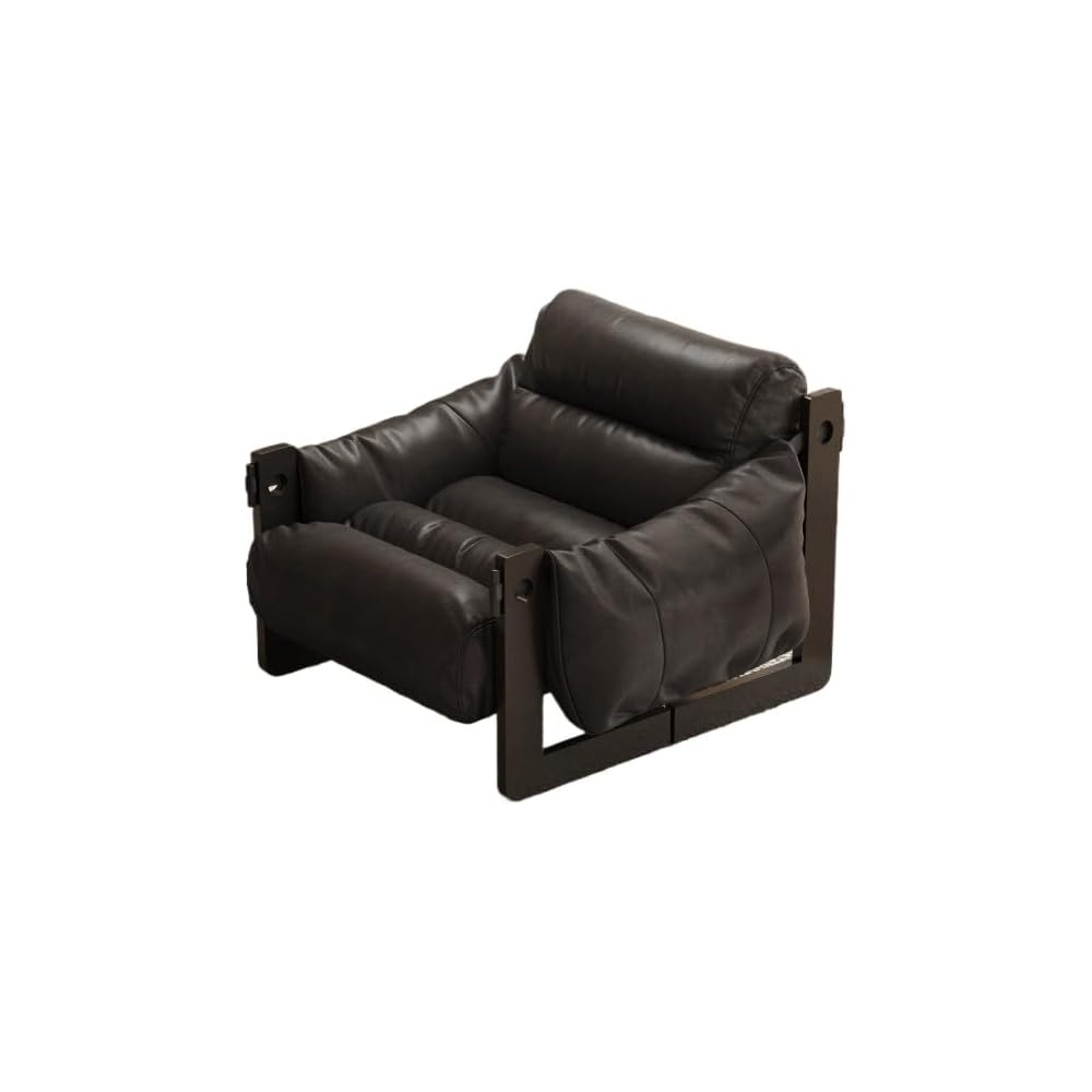 Vintage-Inspired Comfort Recliner with Ergonomic Design (Grey Pale Skin [Walnut Legs])