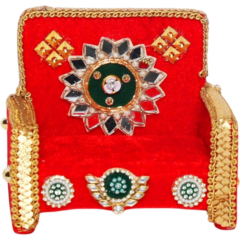 God Aasan Wooden Throne Sofa Chair for Ganpati Ganesha Small Idols-5"X4"