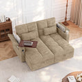 66" 2-Piece Modular Sleeper Sofa with Dual Storage and 5-Position Backrest
